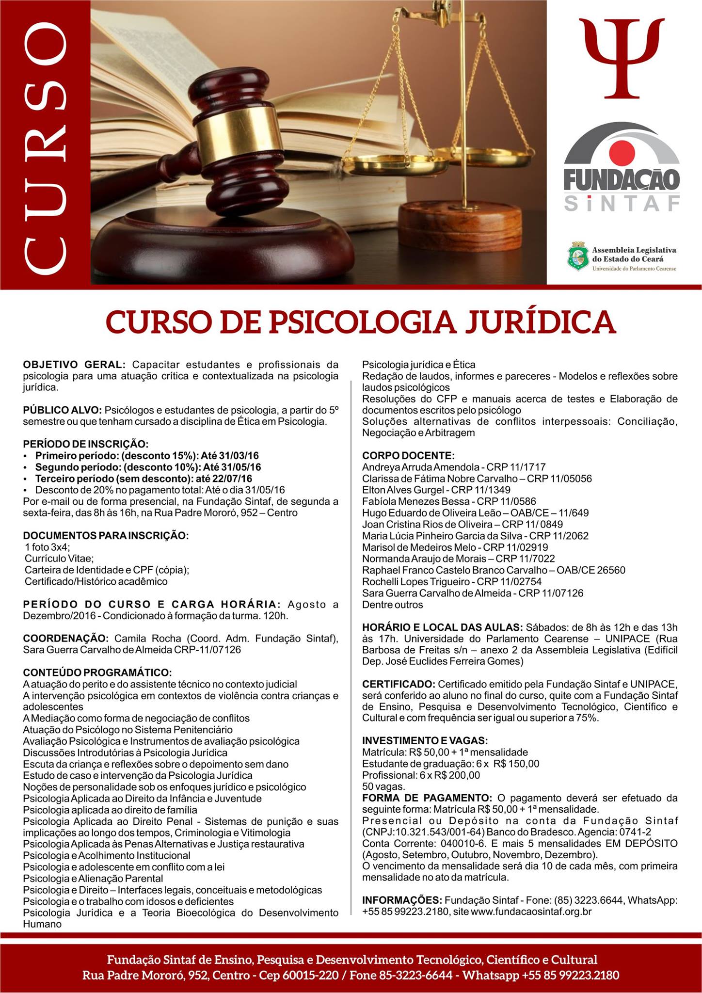 II Curso de Psicologia Jurídica