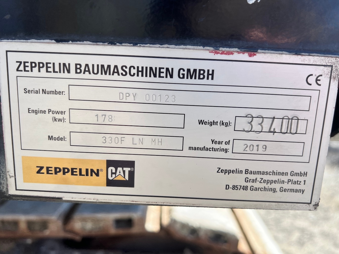 Used 2019 Caterpillar 330FLN MH For Sale