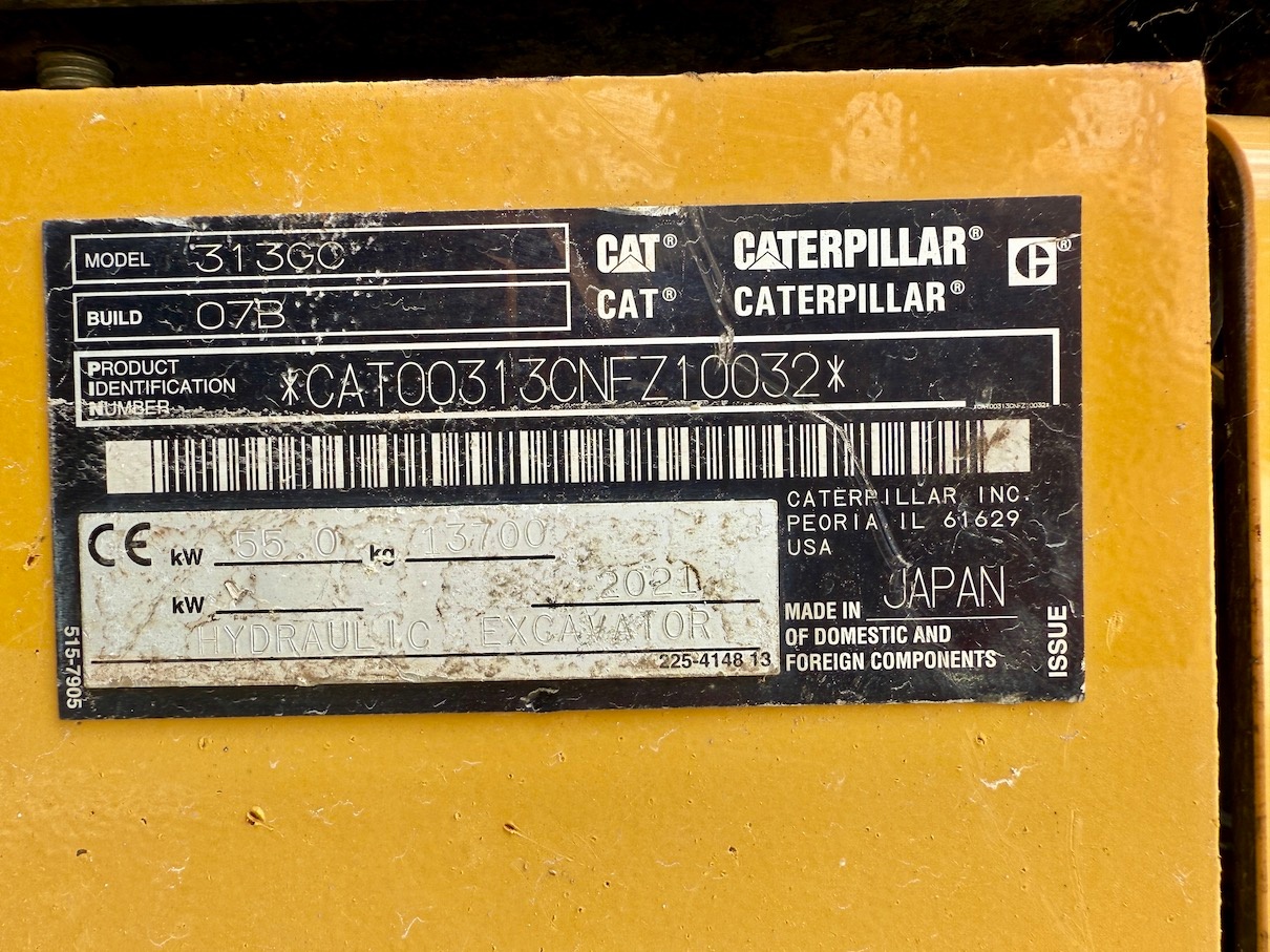 Used 2021 Caterpillar 313 GC (AD) For Sale