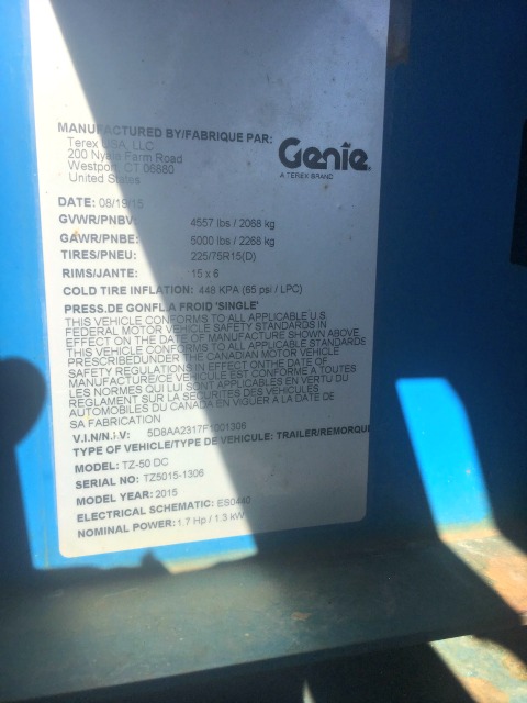 2015 Genie TZ50 For Sale - Aerial Titans Inc.