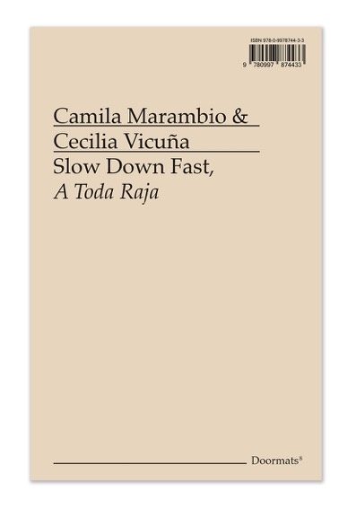 _Slow Down Fast, A Toda Raja_ — A conversation with Camila Marambio and Cecilia Vicuña