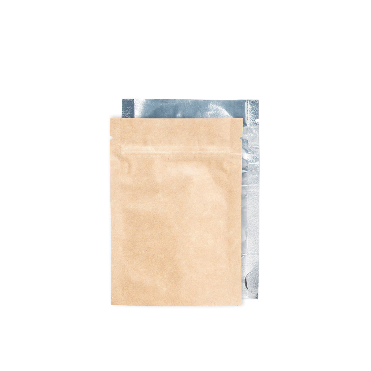 Eighth Ounce Kraft/Clear Barrier Bags w/ Vista