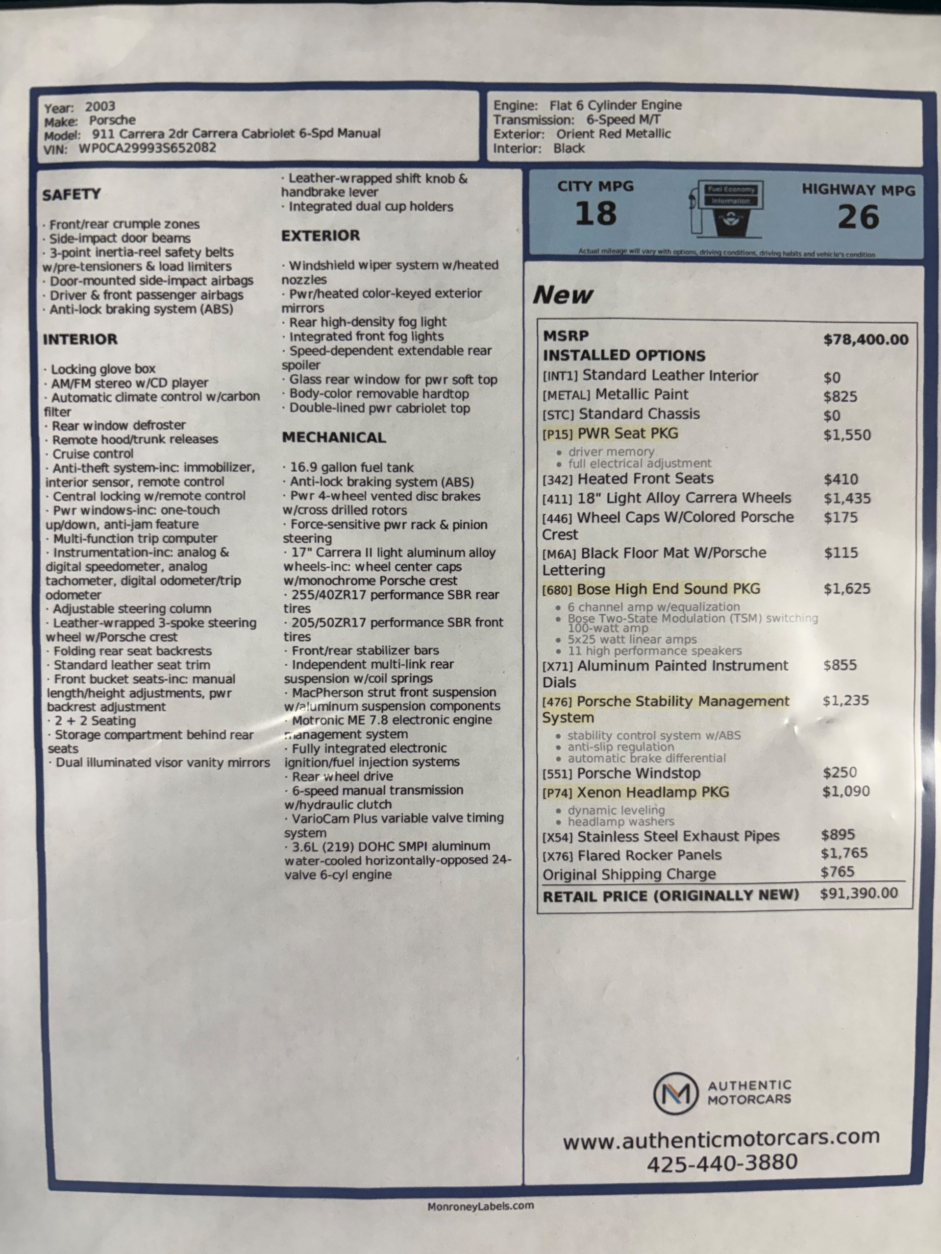 2003 Porsche 911 Carrera - Photo 109