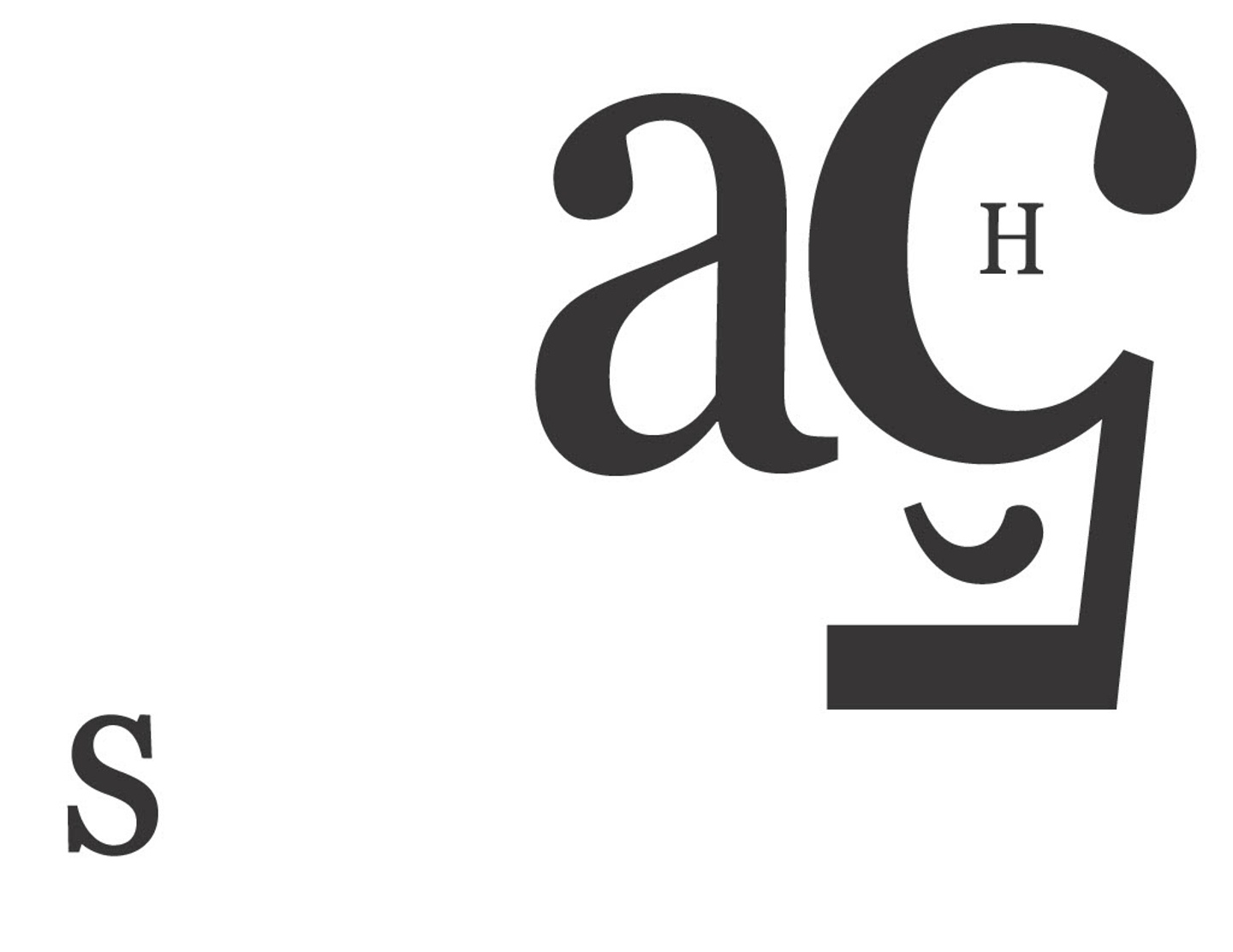 Letterform in layout