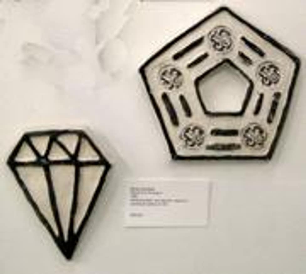 Diamond and Pentagon Plaques (for the Reagans) [Set of 2]