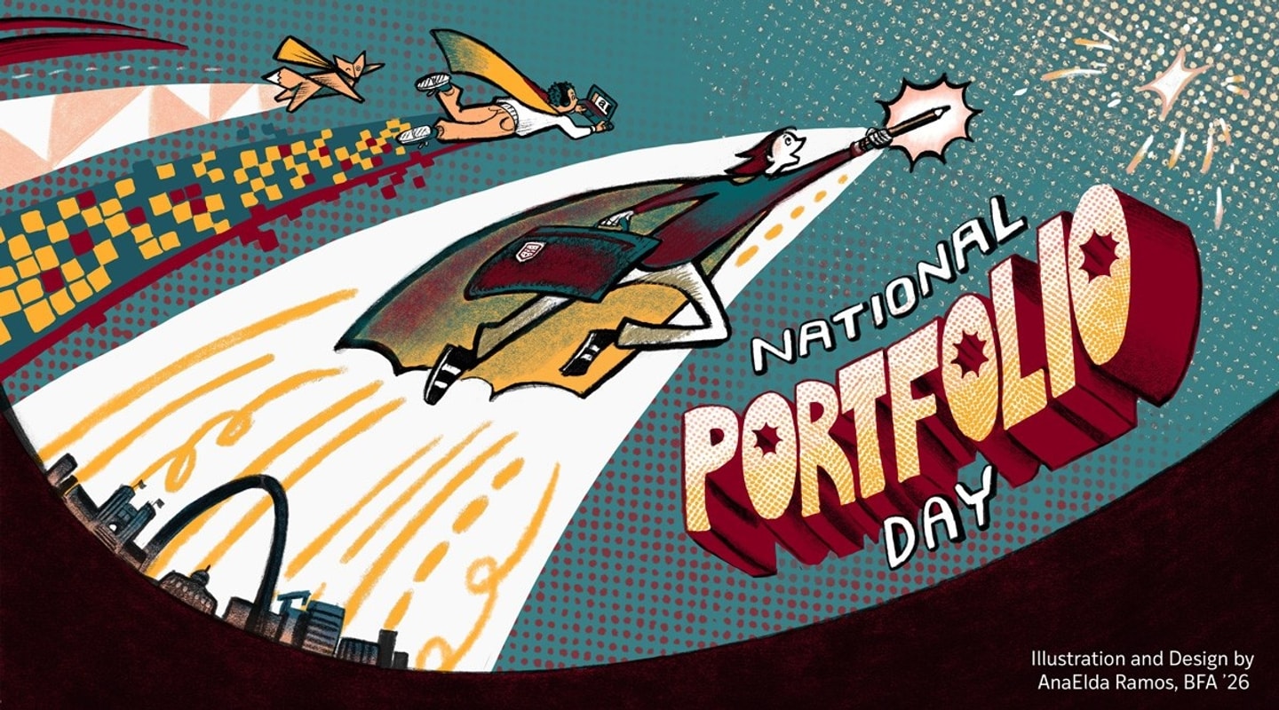 Color illustration with the words National Portfolio Day