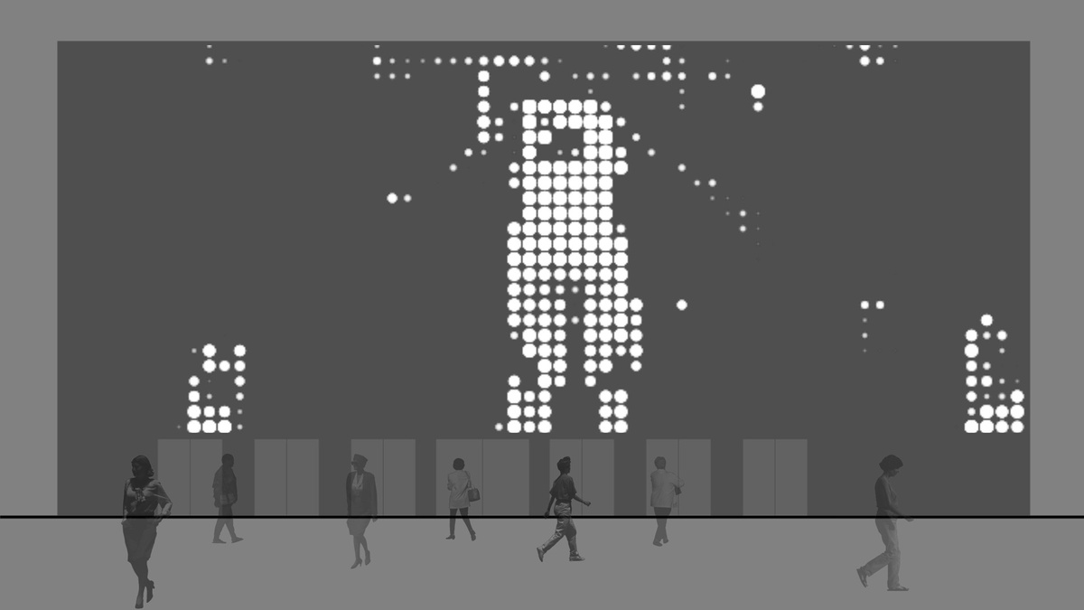 Diagram showing how video footage of a basketball game appears digitally and more pixelated.