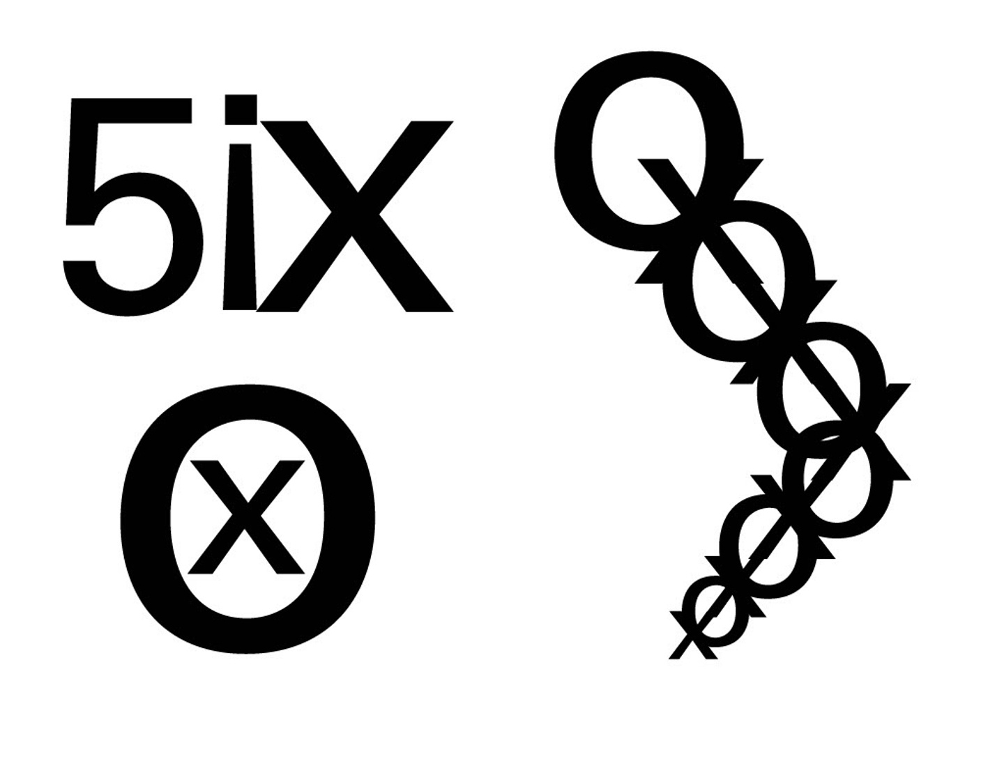 Letterform in layout
