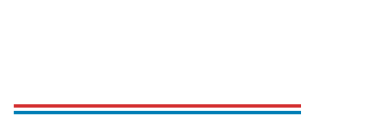 The National Endowment for the Arts logo, with the organization's name above two horizontal lines of blue and red ending in the URL arts.gov