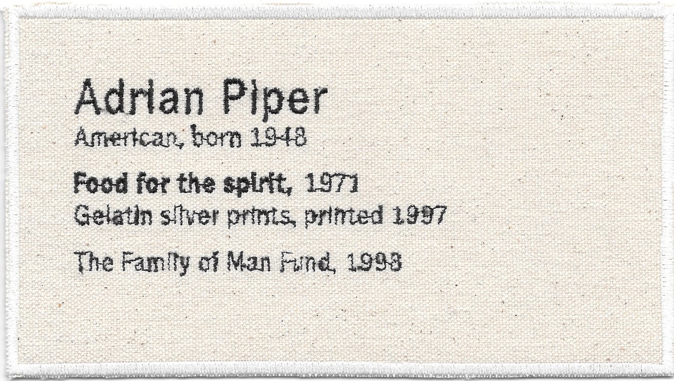 Permanent Collection Canvas Patch: Adrian Piper