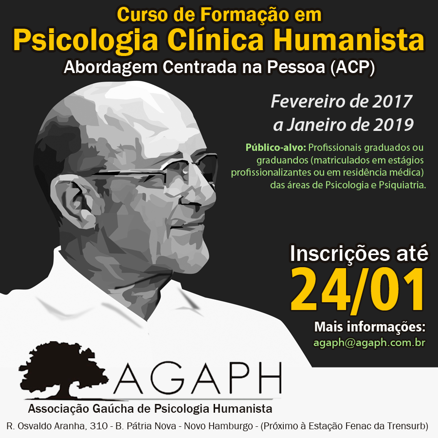 Curso de Formação em Psicologia Clínica Humanista Abordagem Centrada na Pessoa (ACP) TURMA 2017 (4ª Turma)