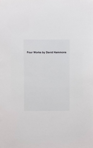 Four Works by David Hammons (Second Edition)