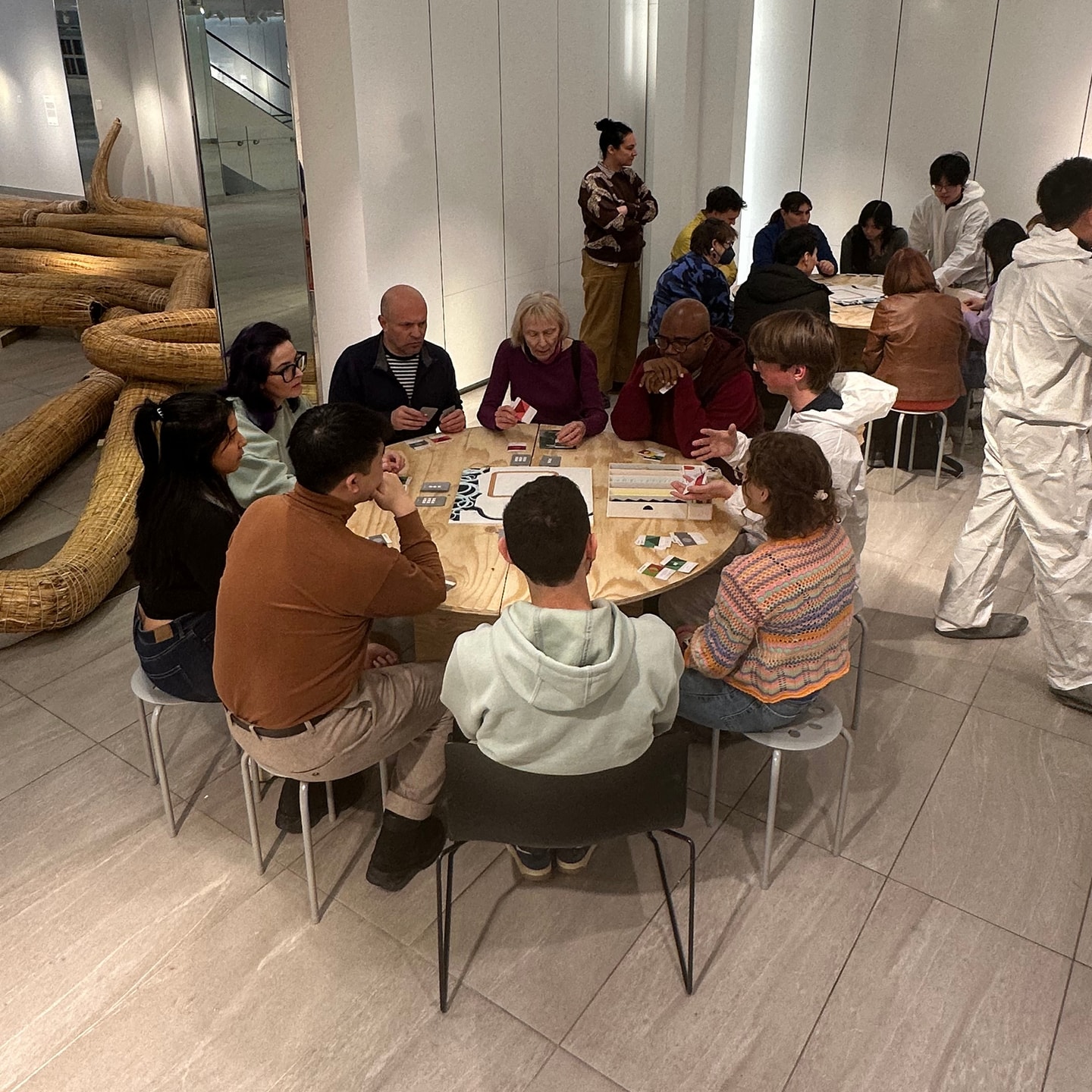 people gathered around a table