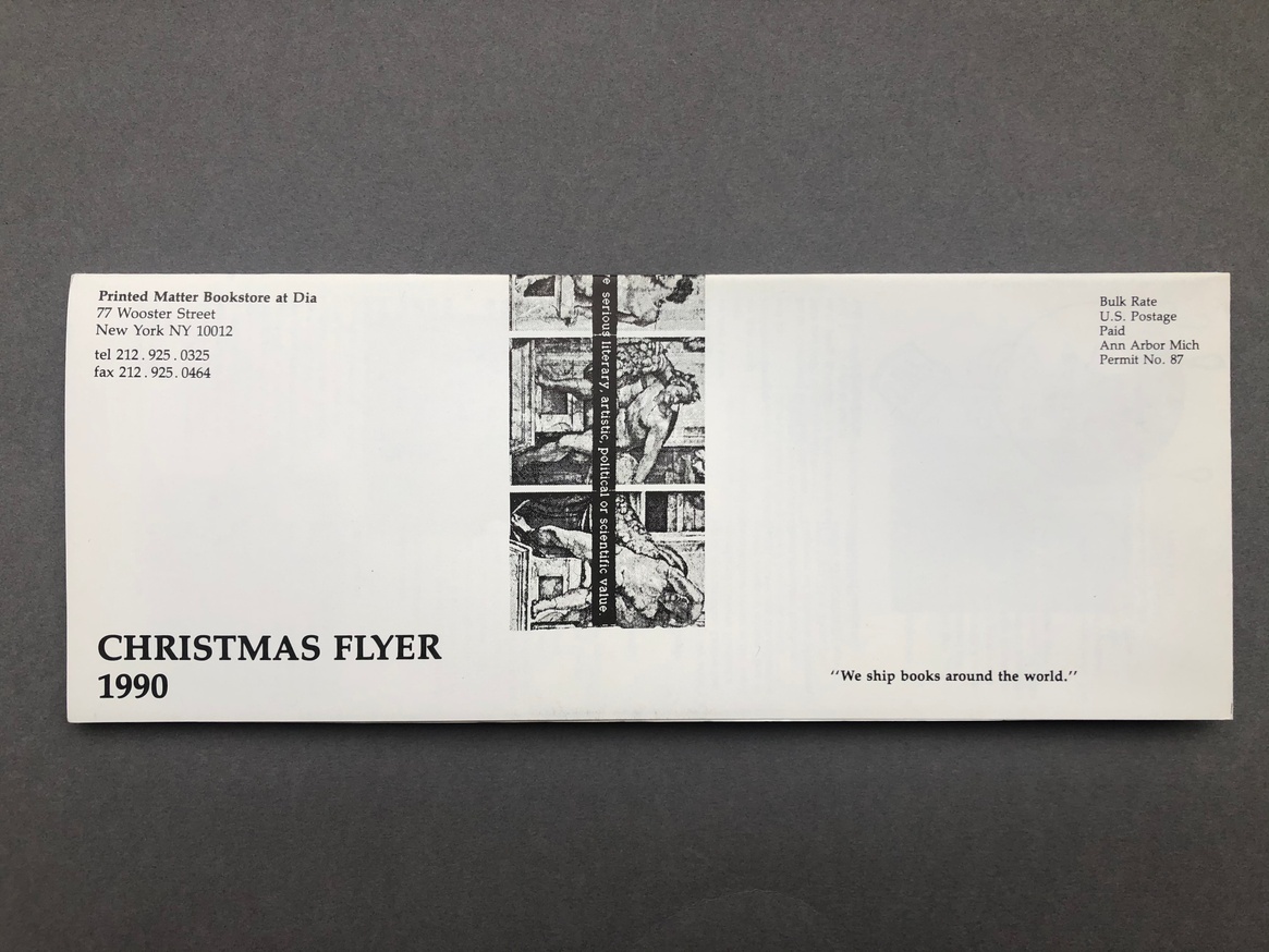 Printed Matter Christmas Flyer 1990