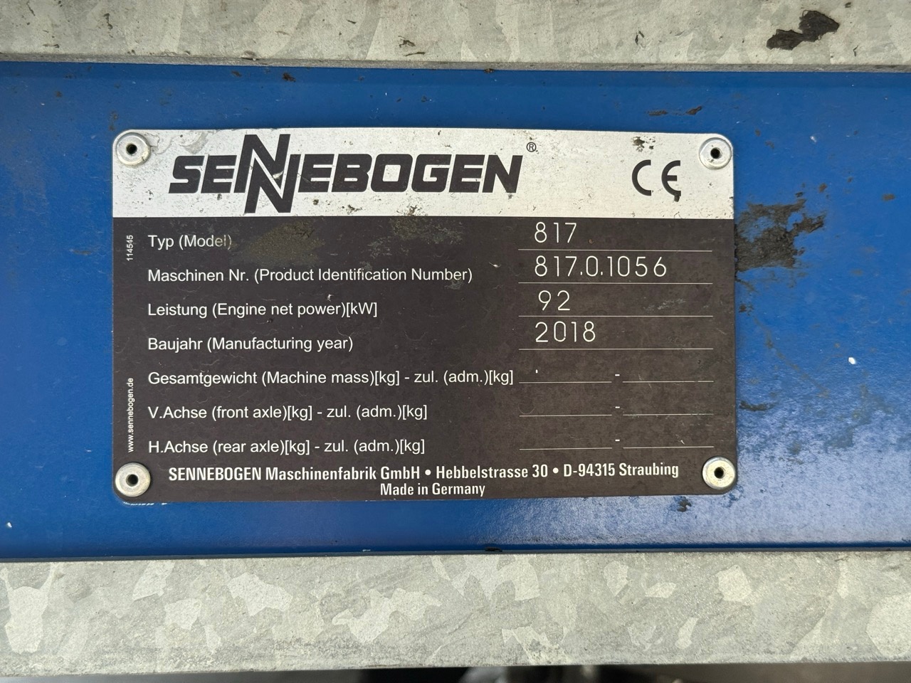 Used 2018 Sennebogen 817M For Sale
