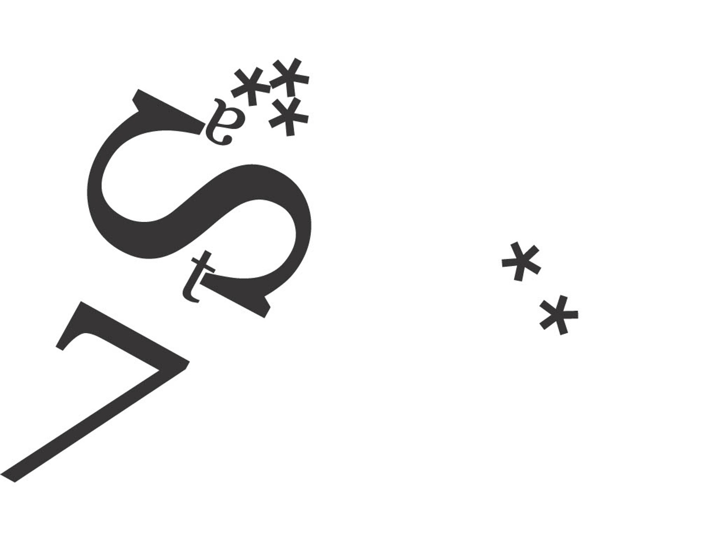 Letterform in layout