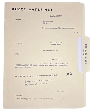  Queer Materials #2 "Dear Inky"