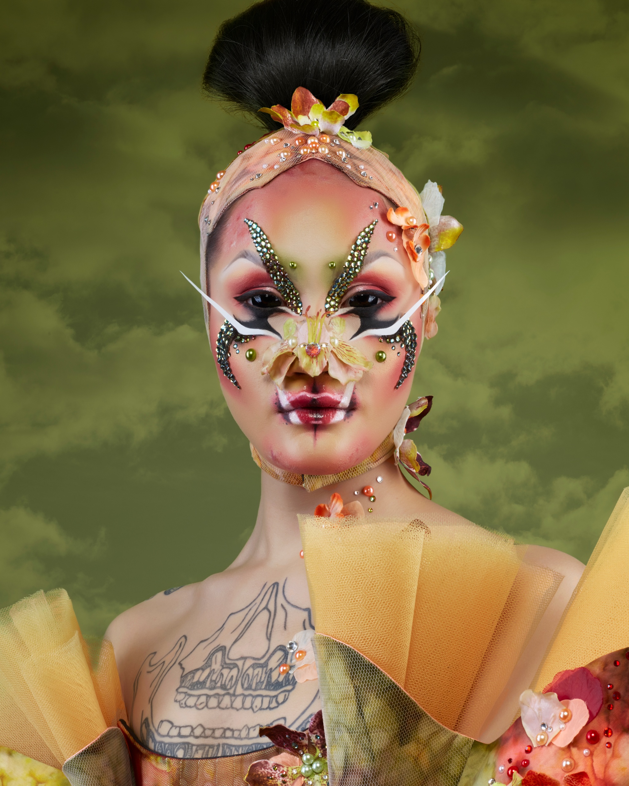 A portrait of Björk's makeup artist Hungry
