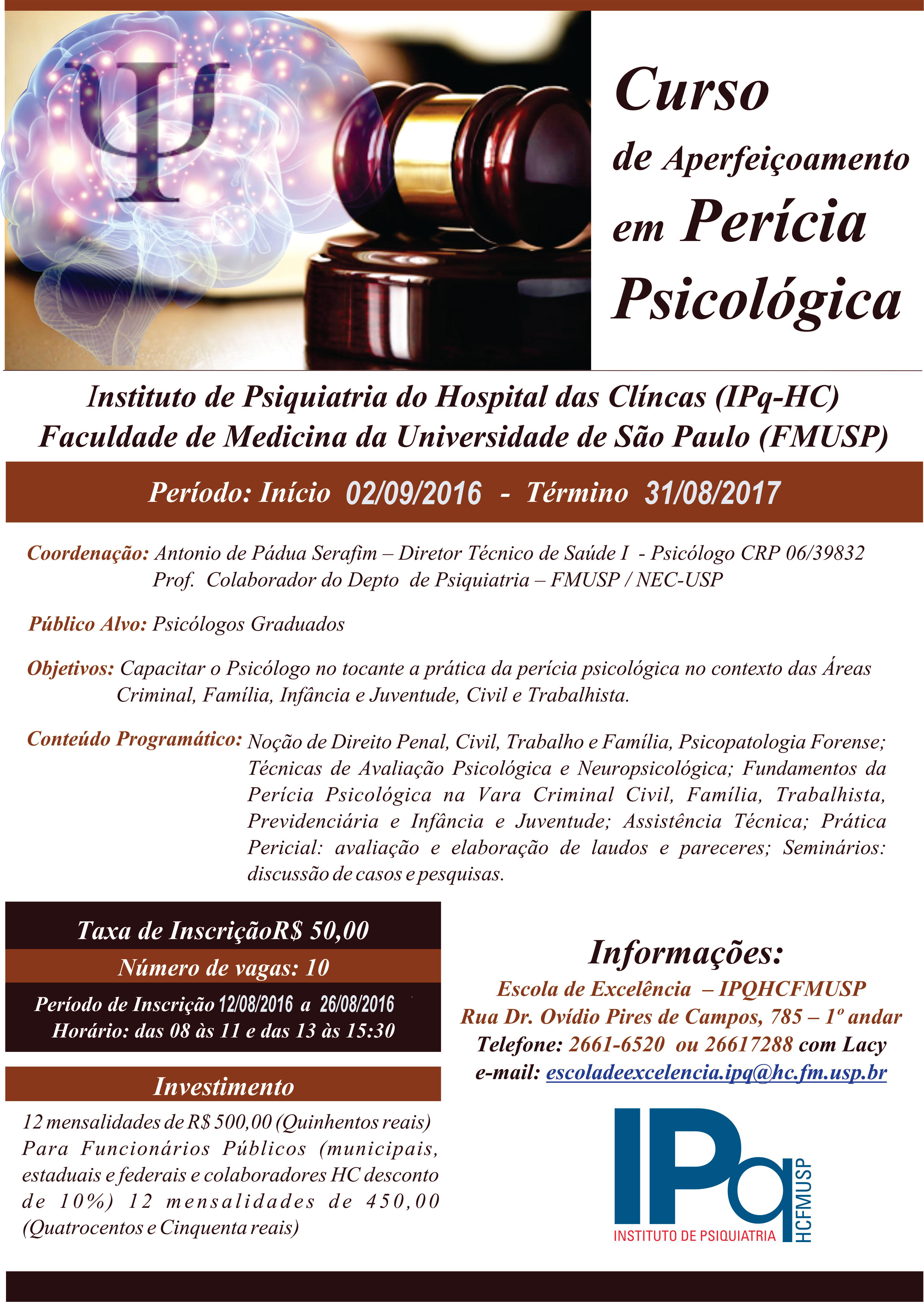 Curso de Aperfeiçoamento em Pericia Psicologica