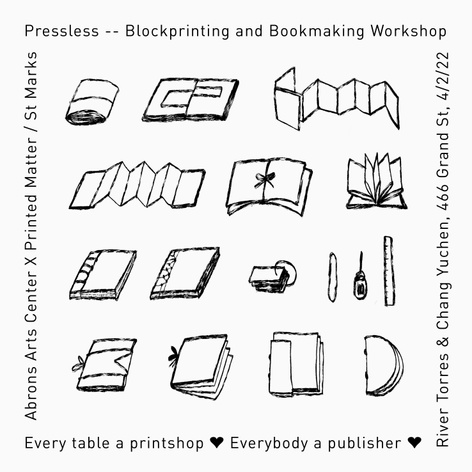 Pressless – Blockprinting and Bookmaking Workshop