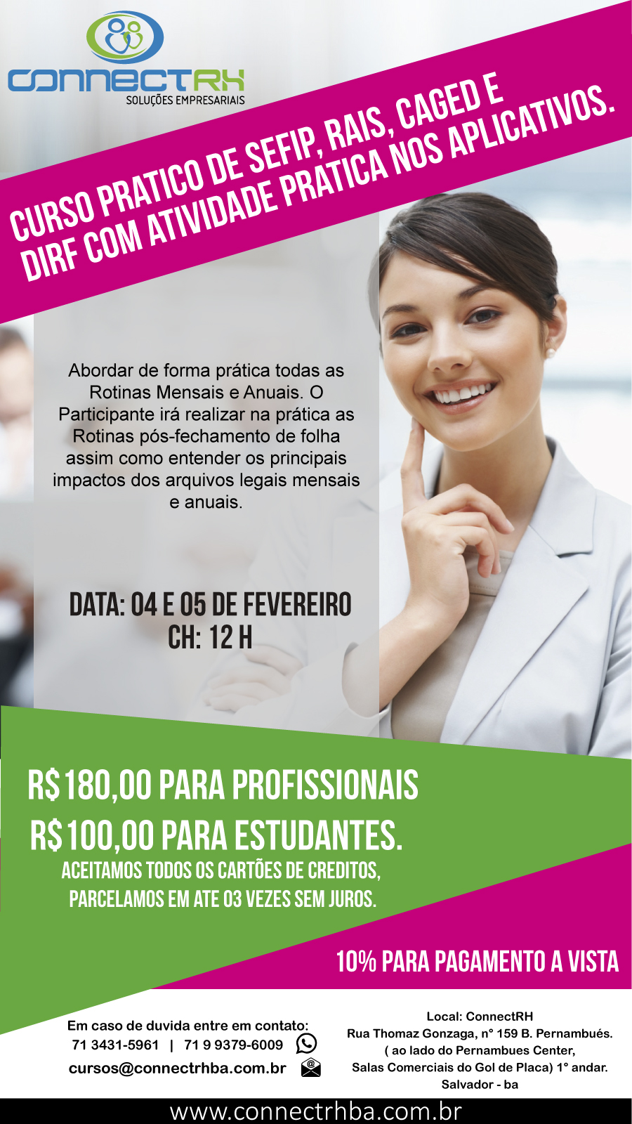 Curso prático de SEFIP, RAIS, CAGED E DIRF.