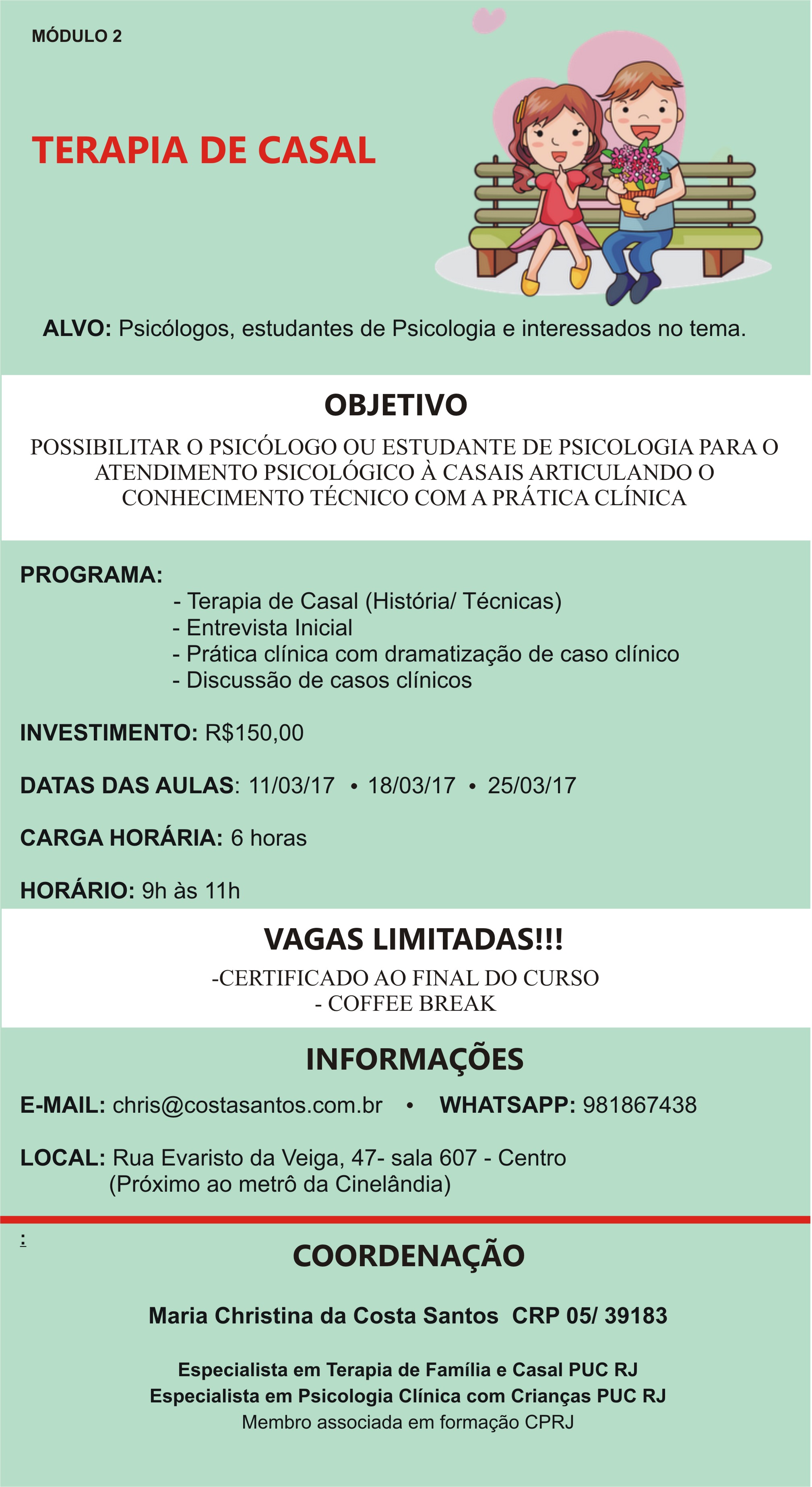 CURSO: "TERAPIA DE CASAL"