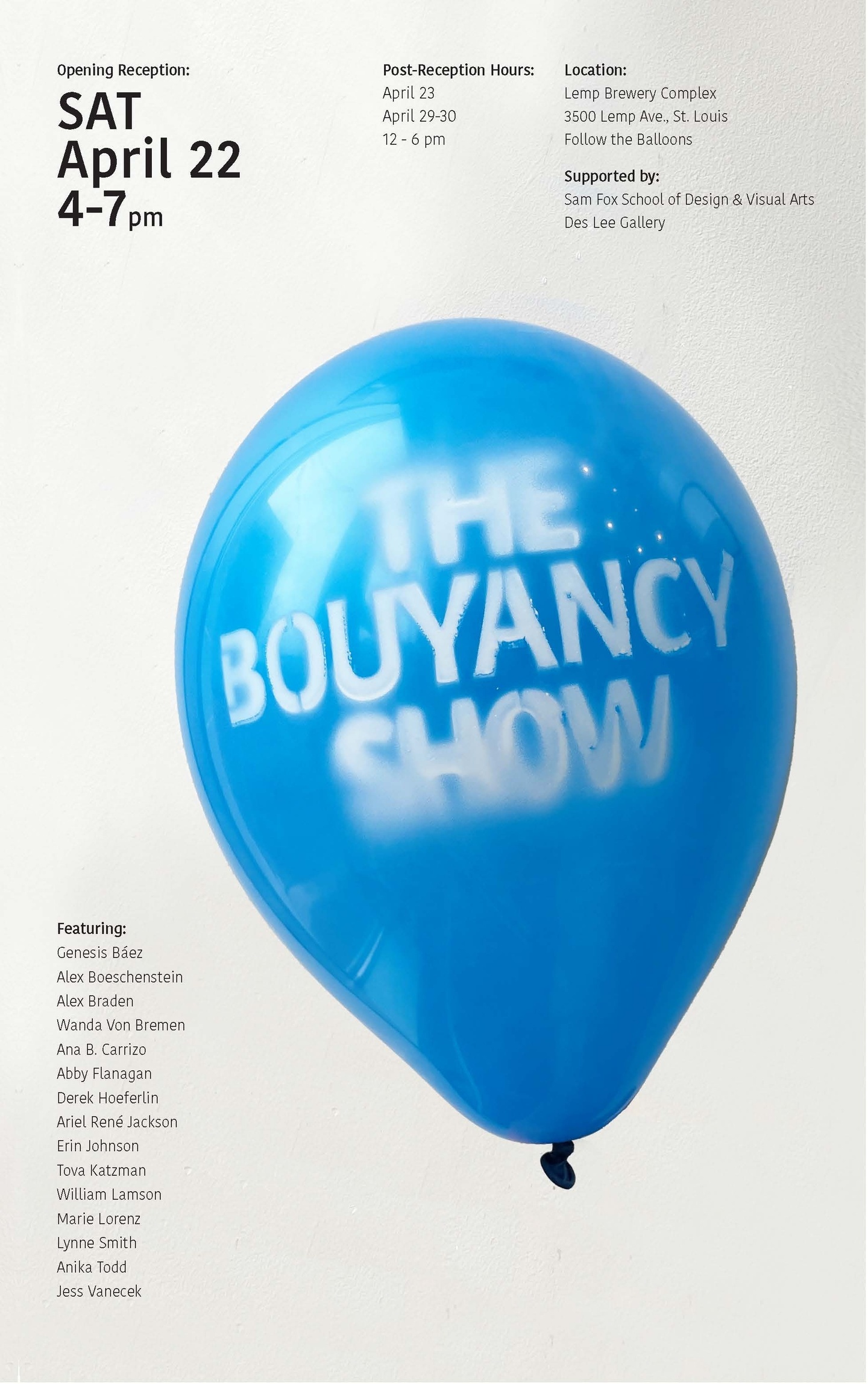 Blue balloon with the words The Buoyancy Show.