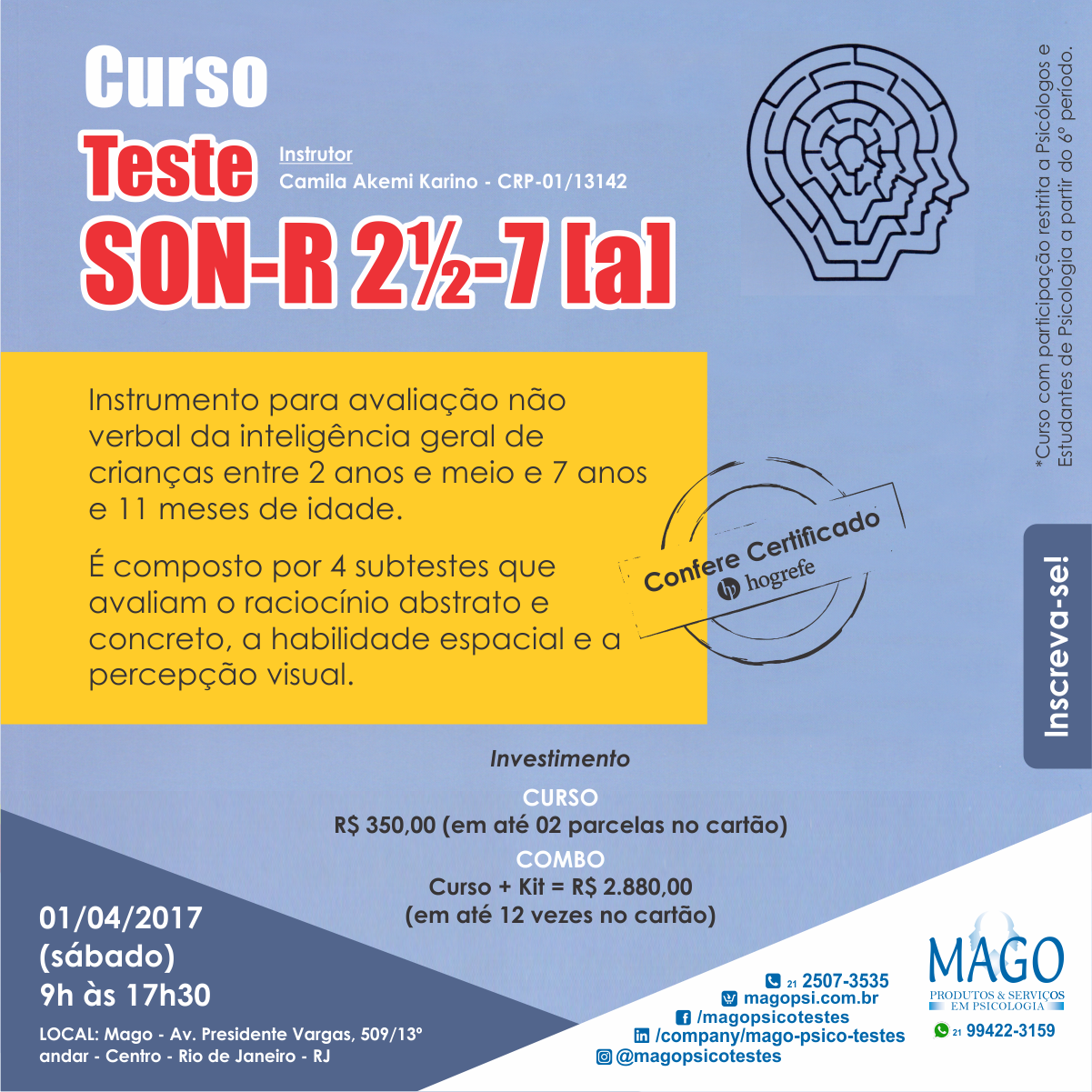 Curso do TESTE SON-R 2½-7 [a]