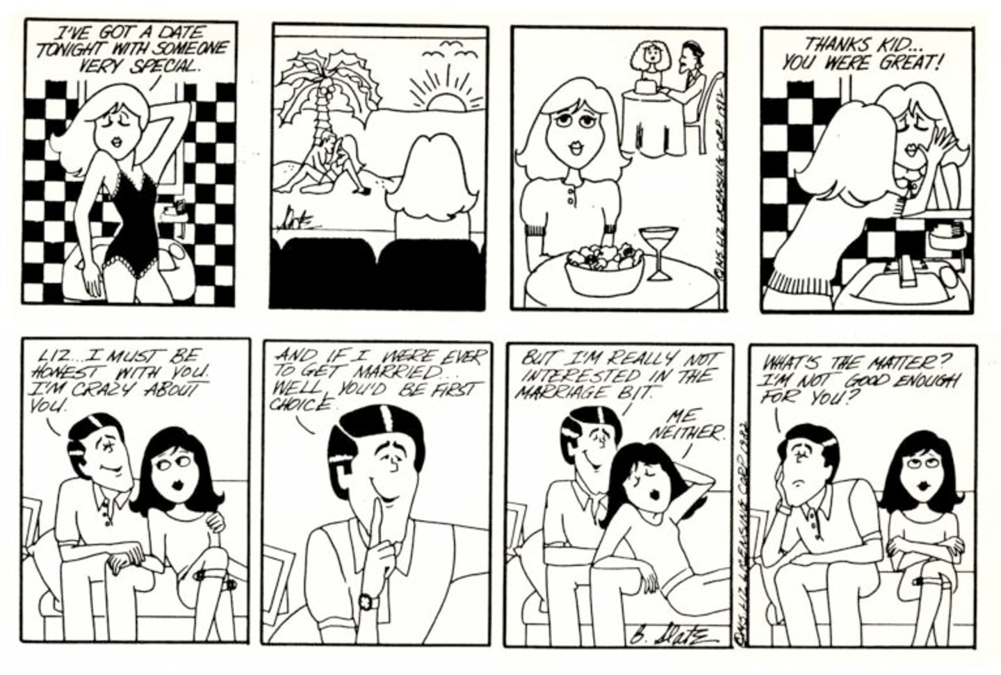 black and white comic strip
