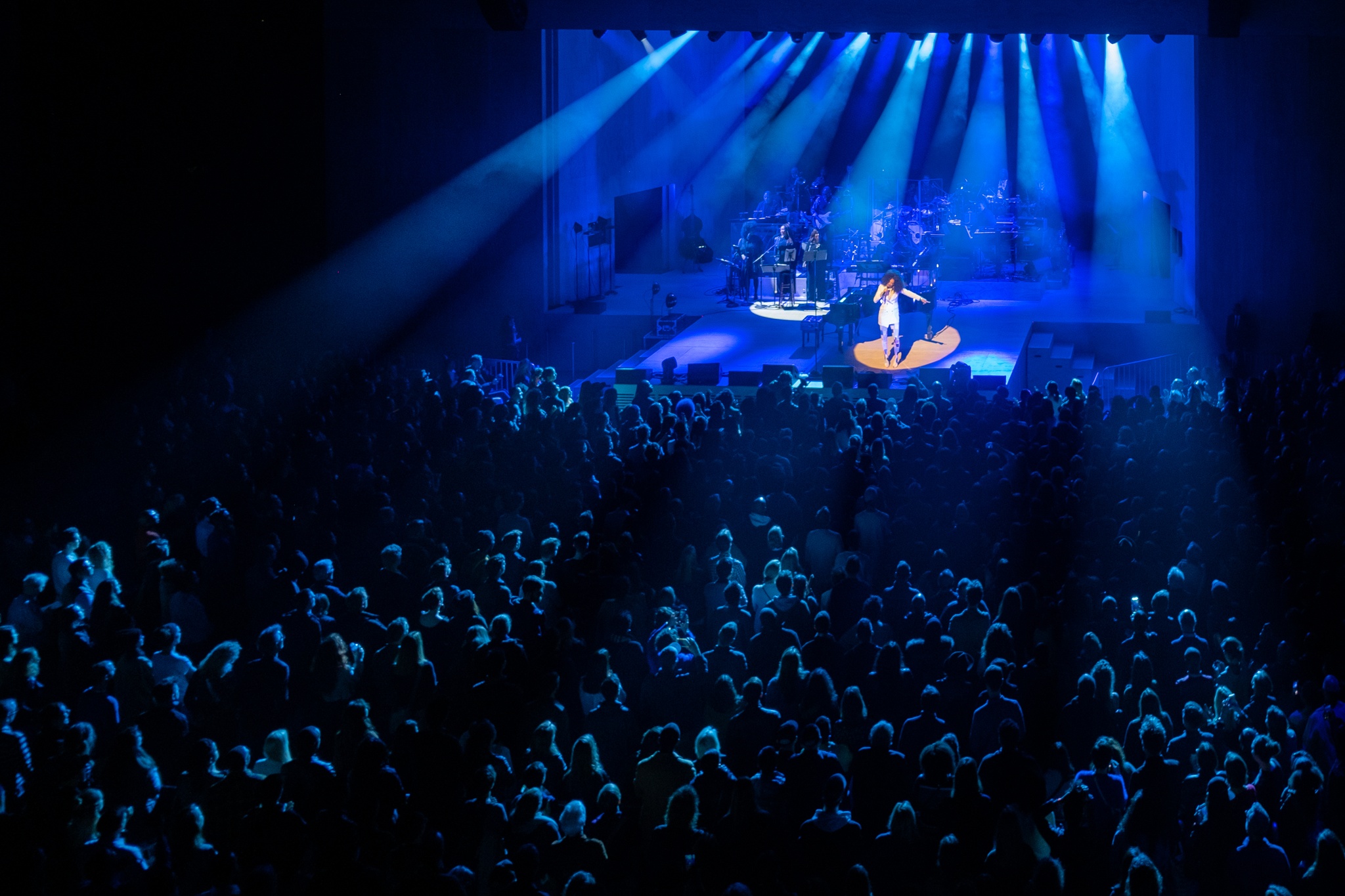 Judith Hill performs on stage in front of the audience on Night 3 of Soundtrack of America