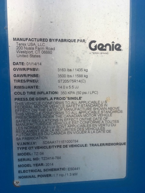 2014 Genie TZ34/20 For Sale - Aerial Titans Inc.