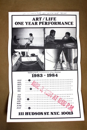 Art/Life One Year Performance Poster [Four Photos, Stamped]