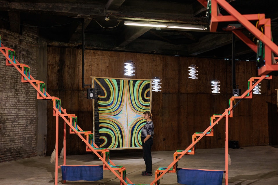 Installation of Lisa Alvarado and Joshua Abram's "Porous Streams Within"
