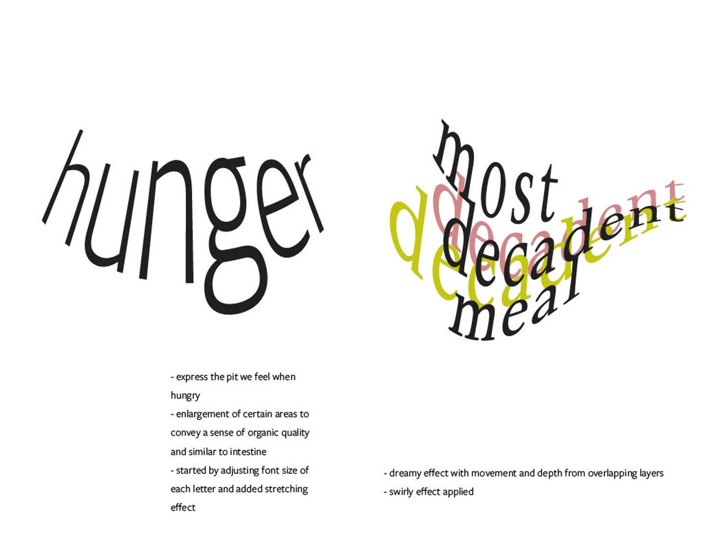 Typography manipulated by hand