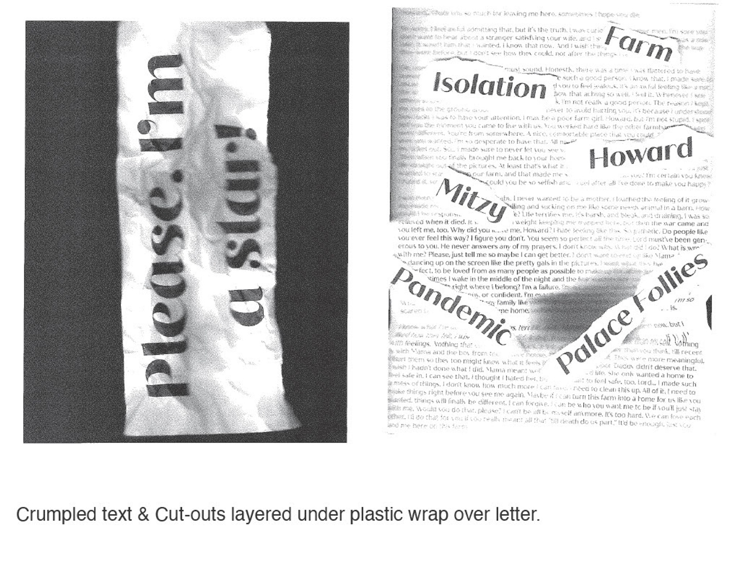 Typography manipulated by hand