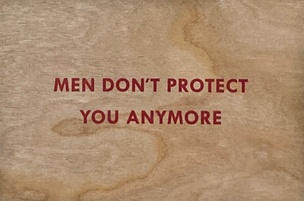 Men Don't Protect You Anymore Wooden Postcard