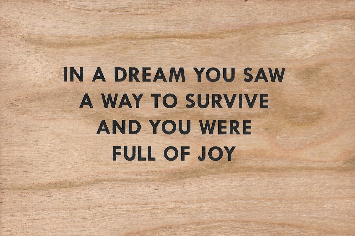 In a Dream You Saw a Way to Survive and You Were Full of Joy Wooden Postcard [Black Text] thumbnail 1