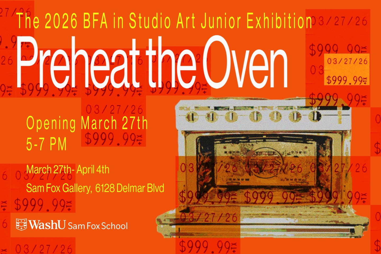 People standing and discussing the artwork in front of them on a wall in an art gallery.