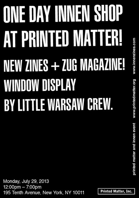 One Day Innen shop & launch of new zines