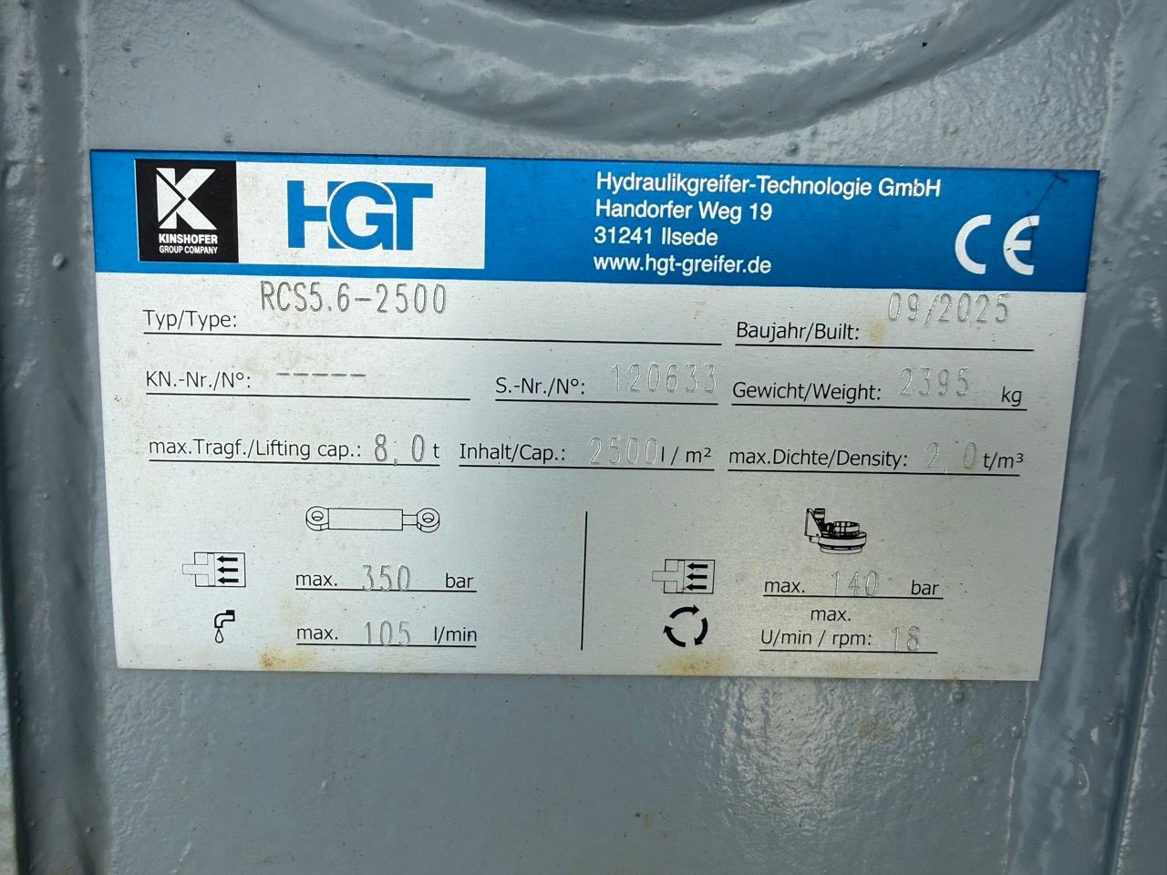 Used 2025 HGT RCS5-2500 For Sale