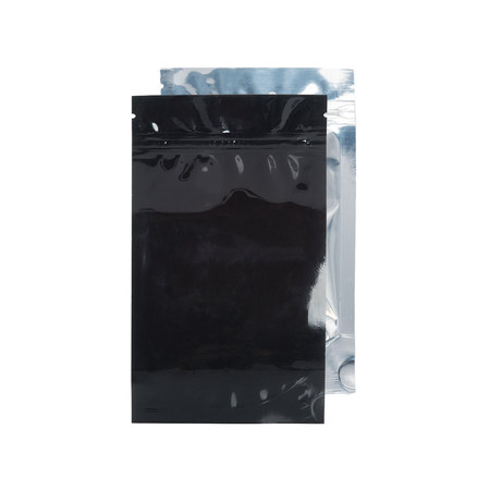 Quarter Ounce Black/Clear Mylar Barrier Bags w/ Vista