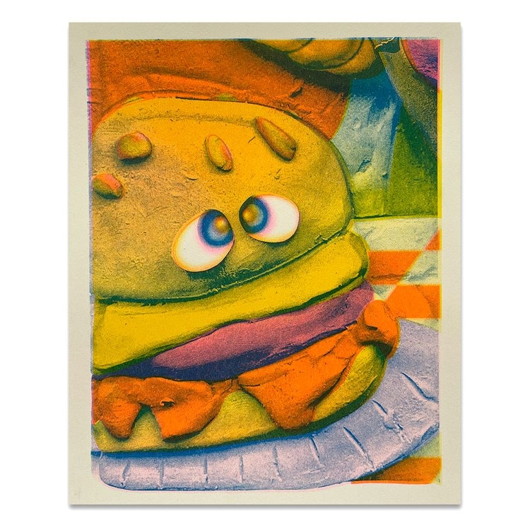 Burger RIsograph Print thumbnail 1