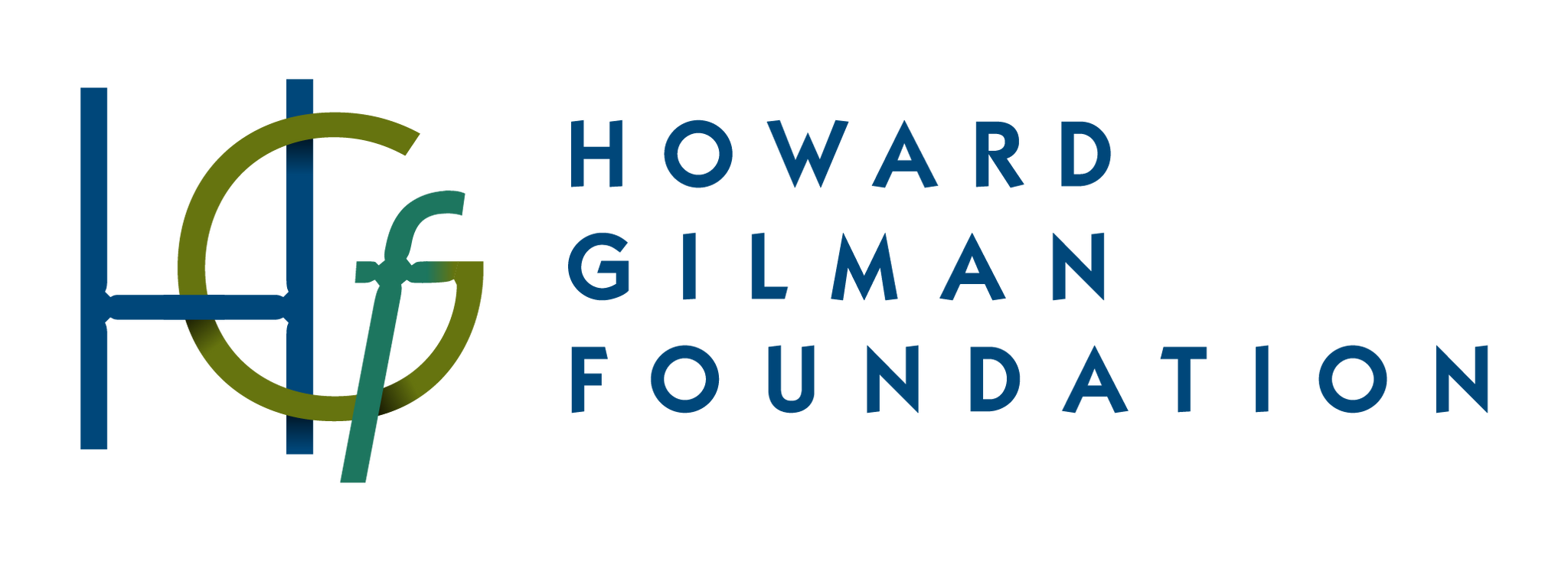 Howard Gilman Foundation logo, including the organization's name and interlocked initials H, G, and F