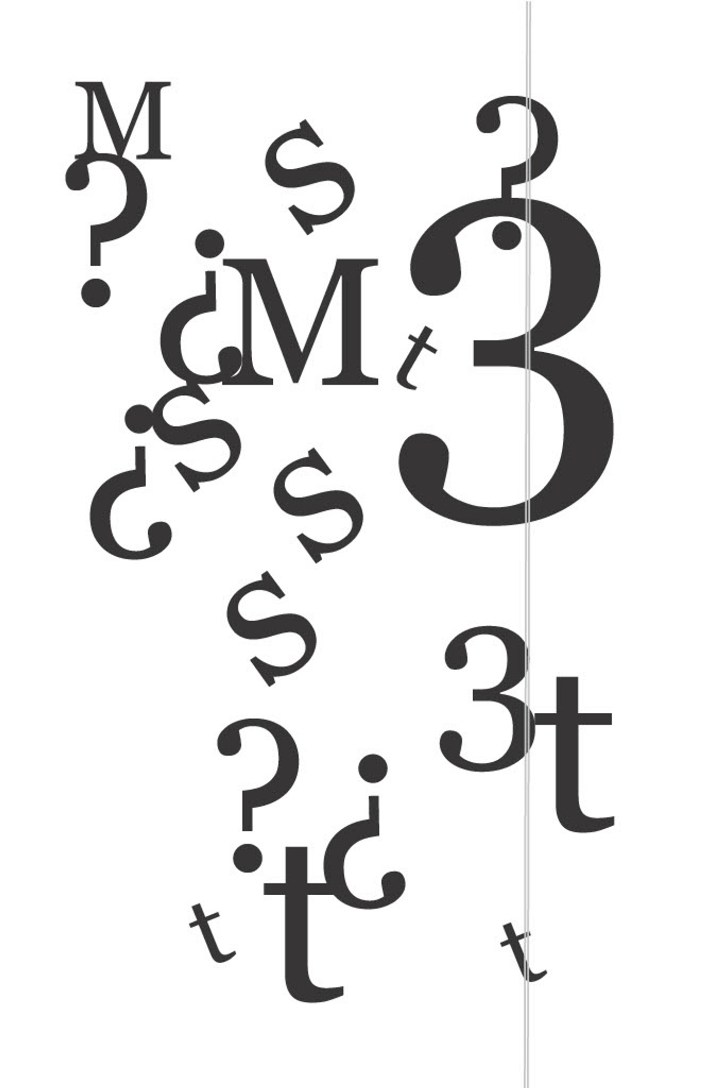Letterform in layout