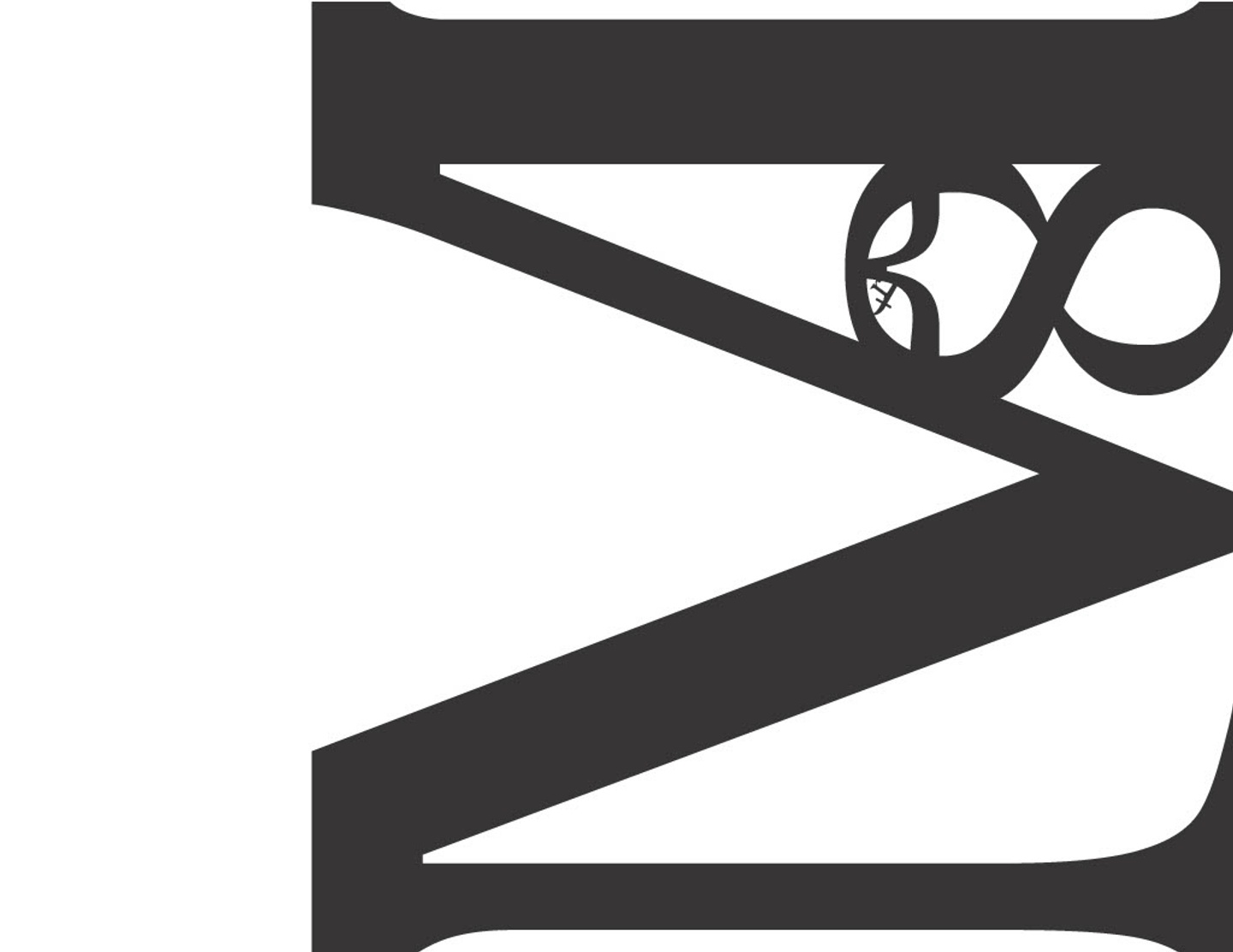 Letterform in layout