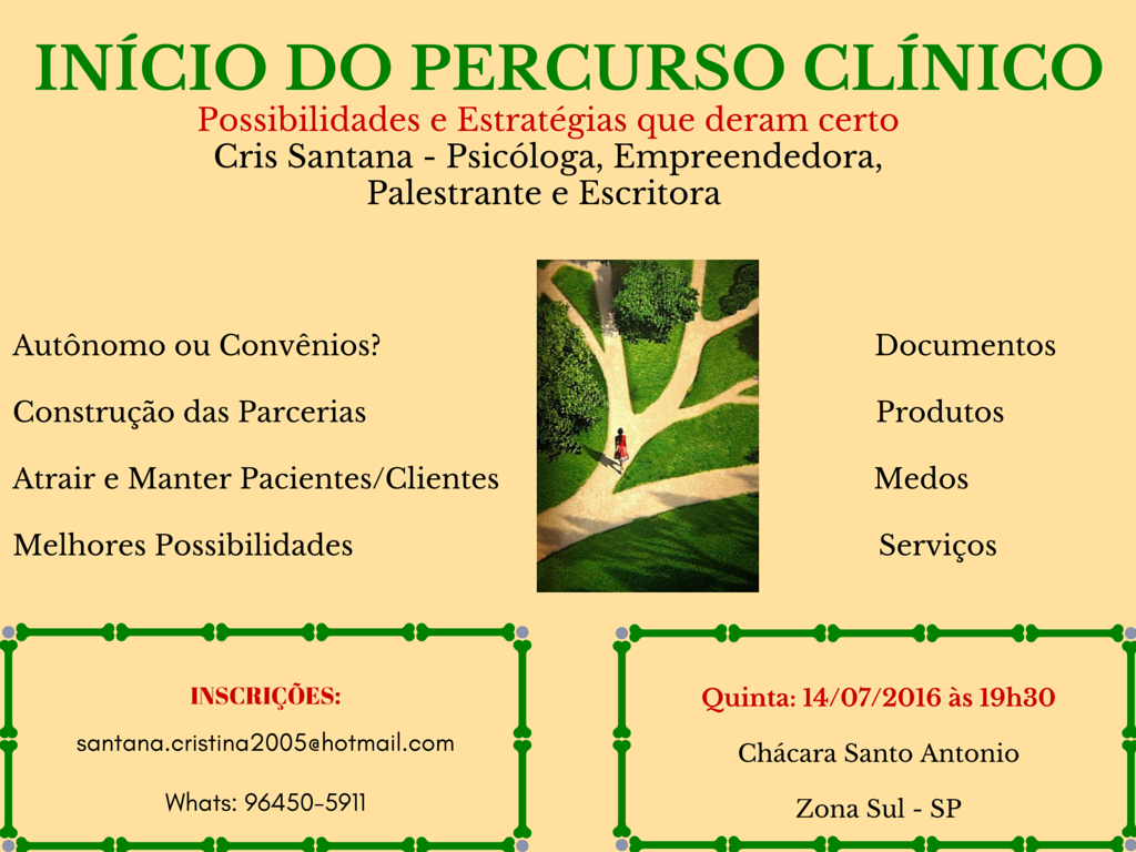 Início do Percurso Clínico: Possibilidades e Estratégias que deram certo