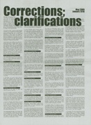 Corrections and Clarifications