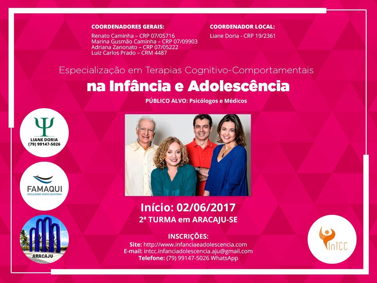 Especialização em Tcc na Infância e na Adolescência em Aracaju/Se