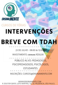 Curso: Intervenções Breves com TDAH