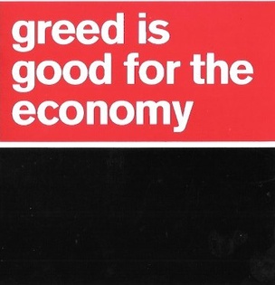 Greed Is Good for the Economy Sticker